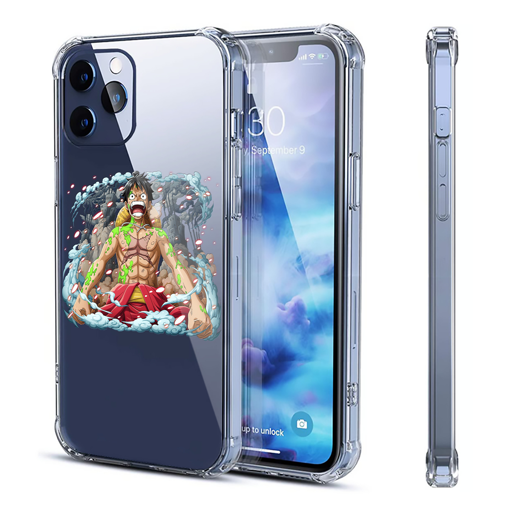 （画像用） ワンピース モンキー・D・ルフィ ONE PIECE Monkey D. Luffy 【iPhone 12シリーズ対応】透明スマホケース（クリアソフトケース）
